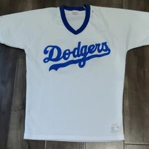 Rawlings Dodgers White and Blue vintage Jersey